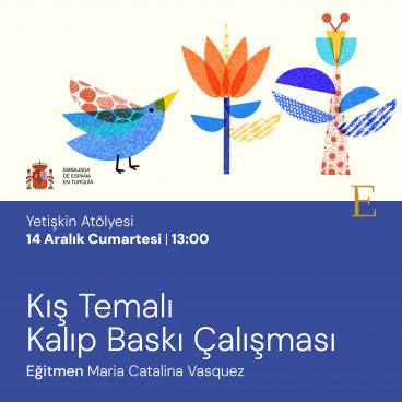 Kış Temalı Kalıp Baskı Çalışması